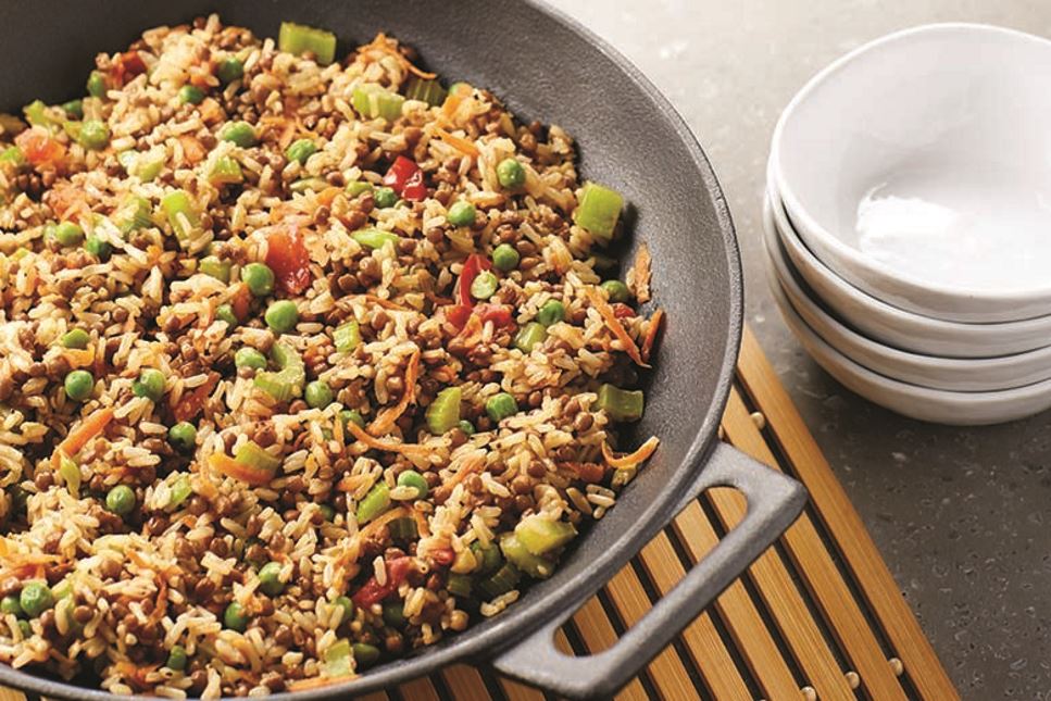 Asian Lentil Sesame Fried Rice