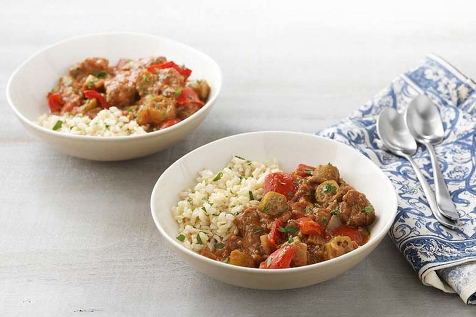 Braised Okra with Lamb