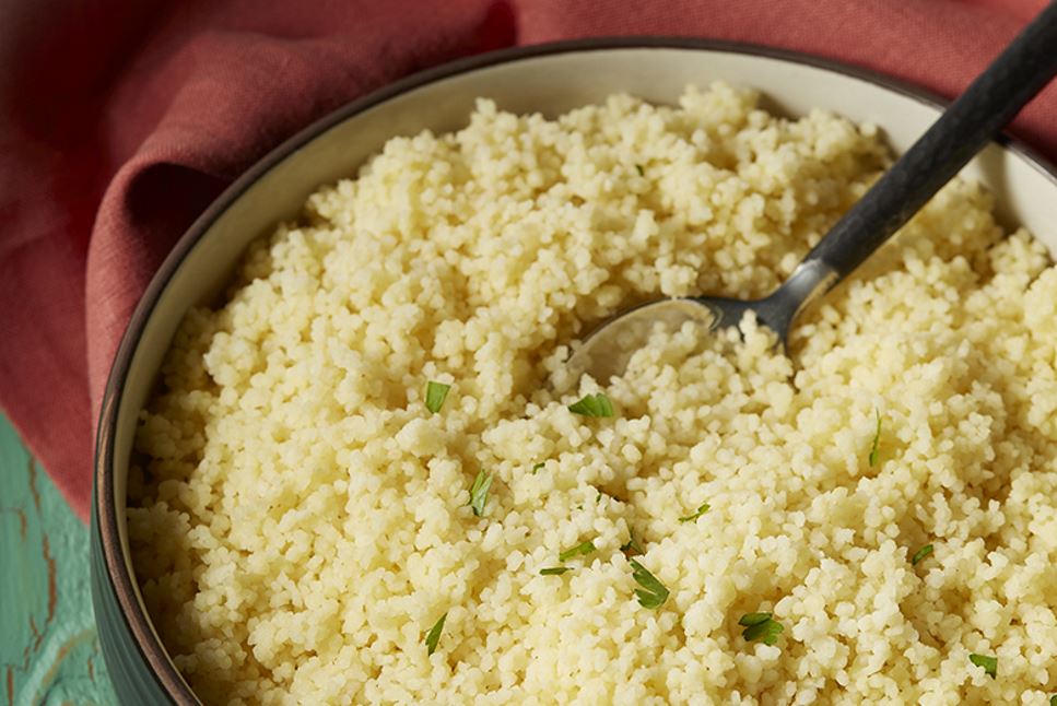 Large serving bowl of couscous