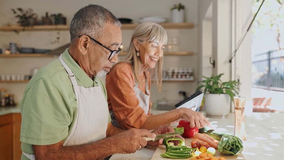 Eat Smart A Simple Guide to Balanced Nutrition | Couple Dicing Veggies in Kitchen