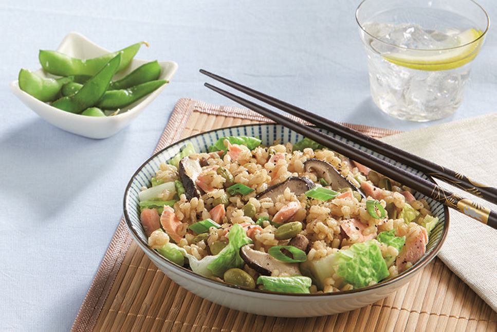 Miso Steamed Rice with Salmon Flake