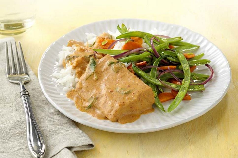 Red Curry Poached Mahi-Mahi