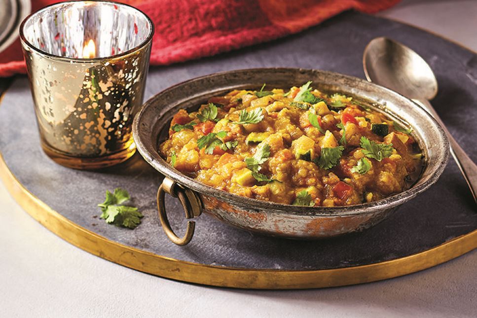 Bowl of spicy lentil stew